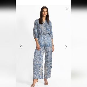 Johnny Was Silk Top and Pants Set